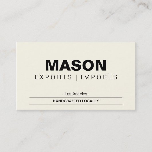 シンプル | クリーム 名刺 (正面)