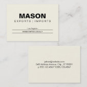 シンプル | クリーム 名刺 (正面/裏面)