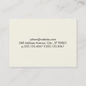 シンプル | クリーム 名刺 (裏面)