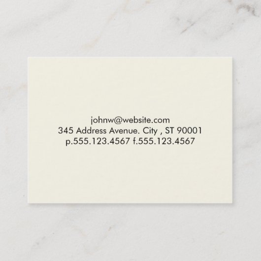 シンプル | クリーム 名刺 (裏面)