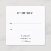 シンプル クリーン ビジネス スクエア アポイントメント カード (正面)