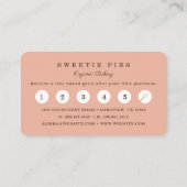 シンプル、クリーン&ミニマルスタイルベーカリーウィスクロゴ ロイヤリティカード (裏面)