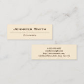 シンプル&クリーンTan/Brown Counsel名刺 スキニー名刺 (正面/裏面)