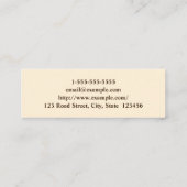 シンプル&クリーンTan/Brown Counsel名刺 スキニー名刺 (裏面)