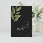 シンプル&グリーナリーブラック結婚ズ セーブザデート (スタンド正面)