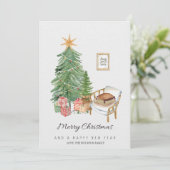 シンプル グリーン コージー クリスマス ツリー フラット (スタンド正面)