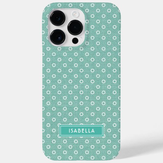 シンプル グリーン パターン モダン ガーリー おしゃれ 名前 Case-Mate iPhoneケース (裏面)