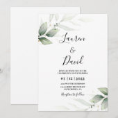 シンプル·グリ結婚ーネリ 招待状 (正面/裏面)