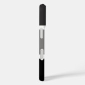 シンプル グレー 黒 白 ストライプ オリジナル Case-Mate iPhoneケース (裏面 / 右)