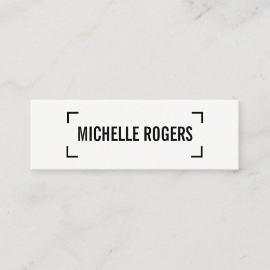 シンプル/コーナーアクセント(黒) スキニー名刺 (正面)