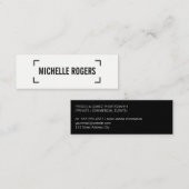 シンプル/コーナーアクセント(黒) スキニー名刺 (正面/裏面)