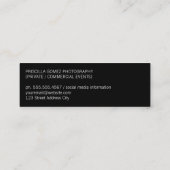 シンプル/コーナーアクセント(黒) スキニー名刺 (裏面)