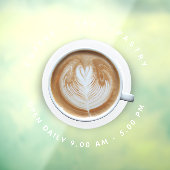 シンプル コーヒー カップ カフェ オープン 営業時間 ウィンドウサイン (シート3)