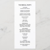 シンプル ゴールドカリグラフィー「ウエディングプログラム」 プログラム (裏面)