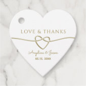 シンプル ゴールド ウェディング サンクス フェイバータグ (正面)