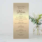 シンプル ゴールド ウェディング メニュー (スタンド正面)