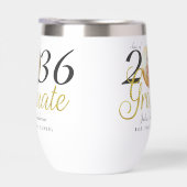 シンプル ゴールド スクリプト ファッション ワン フォト 卒業 (右面)