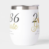 シンプル ゴールド スクリプト ファッション ワン フォト 卒業 (左面)