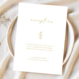 シンプル ゴールド ホワイト ウェディング レセプション 封入カード 招待状