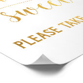 シンプル ゴールド ラブ イズ スウィート お土産にどうぞ サイン (角)