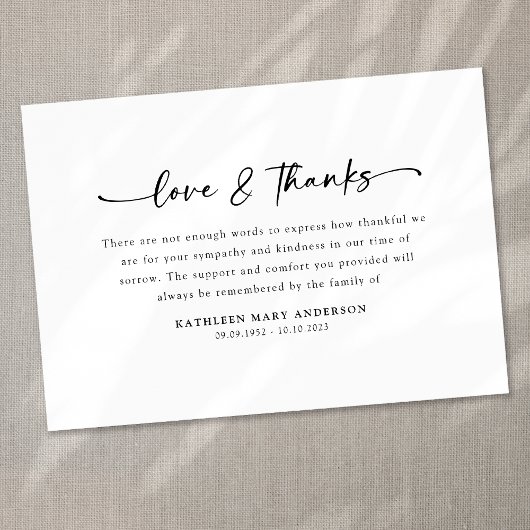 シンプル サンキューカード