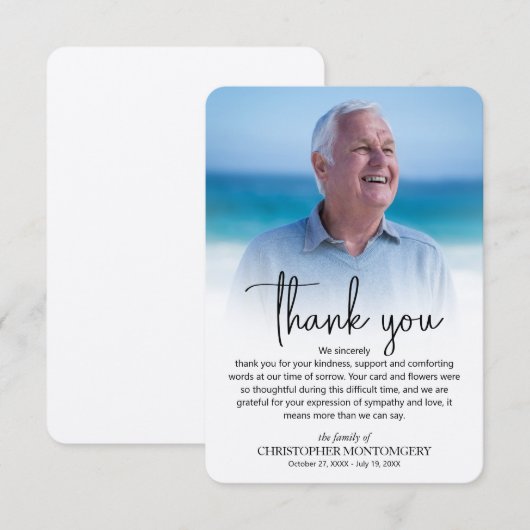 シンプル サンキューカード (正面/裏面)