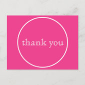 シンプル サンクス ピンク ビジネス ポストカード (正面)