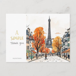 シンプル サンクス ポストカード