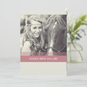 シンプル・シェブロン卒業 |赤 招待状 (スタンド正面)