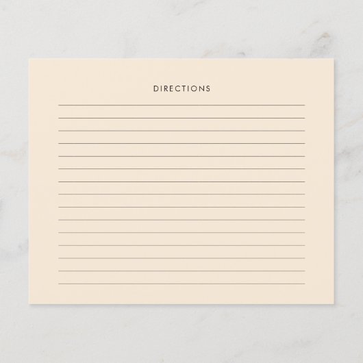 シンプル&シエレガントックブライダルシャワーレシピカード (裏面)