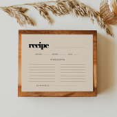 シンプル&シエレガントックブライダルシャワーレシピカード