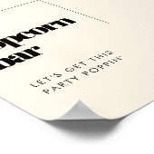 シンプル&シエレガントック結婚ス・ポップコーンバー標識 ポスター (角)