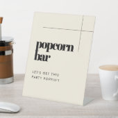 シンプル&シエレガントック結婚ス・ポップコーンバー 台座サイン (インサイチュ)