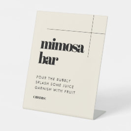 シンプル&シエレガントック結婚ズミモサバー 台座サイン