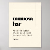 シンプル&シエレガントックmomosaバー標識 ポスター (正面)