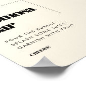 シンプル&シエレガントックmomosaバー標識 ポスター (角)