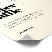 シンプル&シックエレガントおむつラッフルサイン ポスター (角)