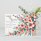 シンプル・シック桜の結婚式 セーブザデート (スタンド正面)