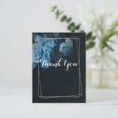 シンプル シック ゴールド ジオメトリック フレーム ありがとうございます ポストカード (スタンド正面)