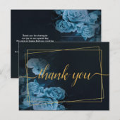 シンプル シック ゴールド ジオメトリック フレーム  ありがとう ポストカード (正面/裏面)