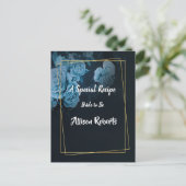 シンプル シック ゴールド ジオメトリック フレーム  ブライズシャワー ポストカード (スタンド正面)