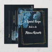 シンプル シック ゴールド ジオメトリック フレーム  ブライズシャワー ポストカード (正面/裏面)