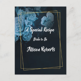 シンプル シック ゴールド ジオメトリック フレーム  ブライズシャワー ポストカード