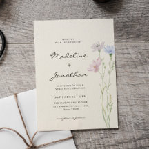 シンプル シック ワイルドフラワー ベージュ ウェディング