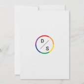 シンプル&シックLQBTQプライド結婚式招待状 招待状 (裏面)