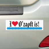 シンプル シンボル - ハート & ダイヤモンド + あなたのアイデア バンパーステッカー (車上)