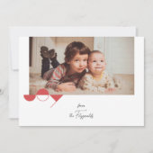 シンプル　ジョイ　フォト　クリスマス　カード 招待状 (正面)