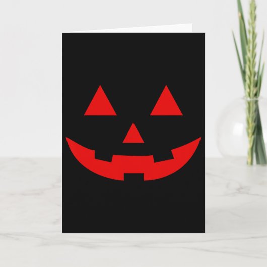シンプル スイカ ジャックオーランタン 夏 ハロウィン カード (正面)