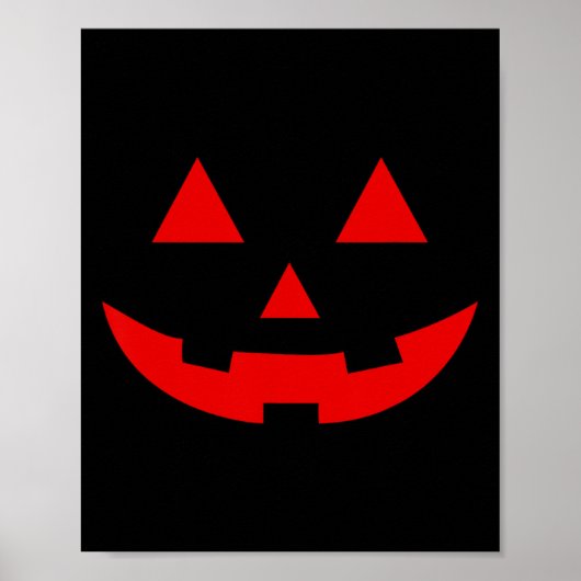シンプル スイカ ジャックオーランタン 夏 ハロウィン ポスター (正面)