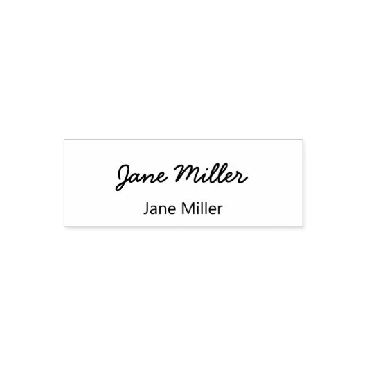 シンプル・スクリプト署名および印刷名文字 セルフインキングスタンプ (デザイン)